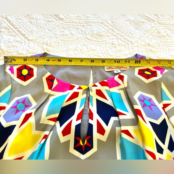 Mara Hoffman Kaleidoscope Print Shift Dress, Sz S, EUC, Grey Multicolor - Picture 4 of 8